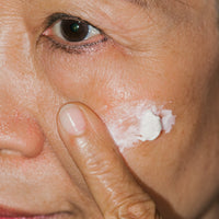 Close up of Crème N°1 on skin.